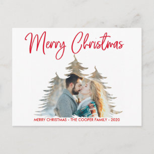 Fotokarte für den Urlaub   Moderne Weihnachtsbäume Postkarte