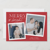 Fotokarte für den Urlaub - rot Feiertagskarte (Vorderseite)