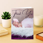 Fotokarte für die neugeborene Frau | Personalisier Dankeskarte