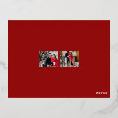 Fotokarte für Elegante Foil-Familie Folie Einladungspostkarte (Rückseite)