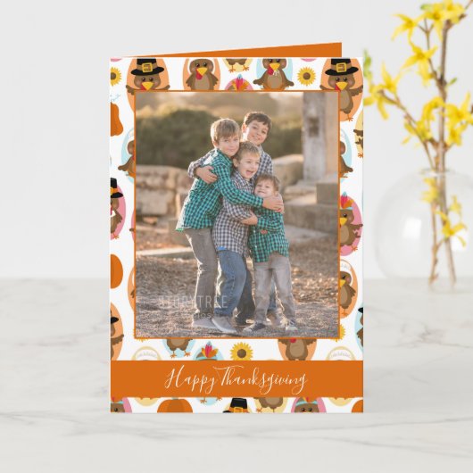 Fotokarte für festliche Erntedank Karte (Gelbe Blume)