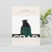 Fotokarte für fett formatierten Abschluss Ankündigung (Stehend Vorderseite)