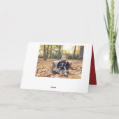 Fotokarte für geflochtene Weihnachten und Berries (Rückseite)