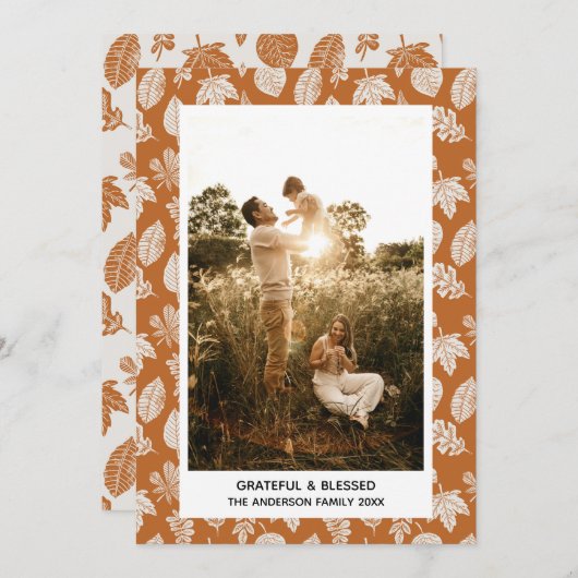 Fotokarte für Gratec & segnete Erntedank Ankündigung (Vorne/Hinten)