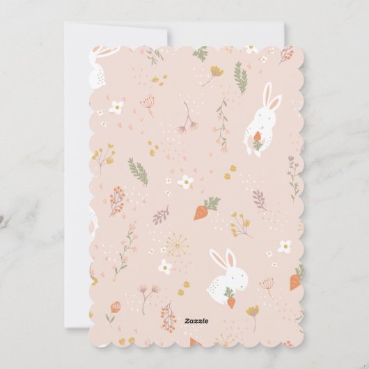 Fotokarte für Osterblättern Feiertagskarte (Rückseite)