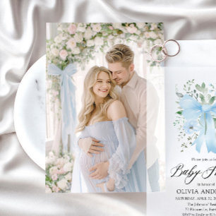 Fotokarte für Vellum Baby Shower Einladung