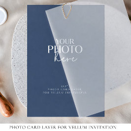 Fotokarte für Vellum-Hochzeitseinladung Einladung