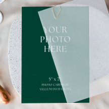 Fotokarte für Vellum-Hochzeitseinladungen