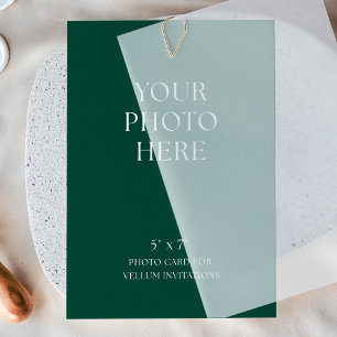 Fotokarte für Vellum-Hochzeitseinladungen Einladung