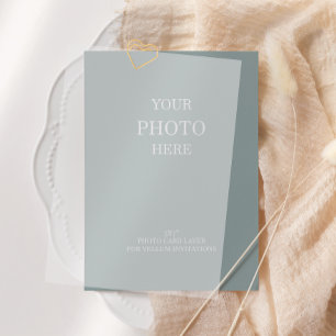 Fotokarte für Vellum Save-the-Date Einladung
