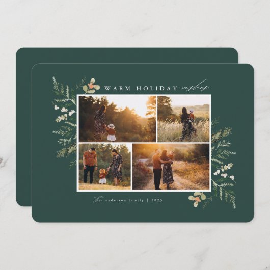 Fotokarte für Winterbranchen Feiertagskarte (Vorne/Hinten)