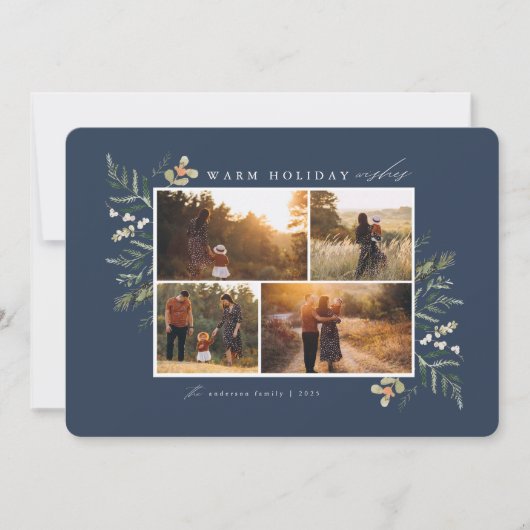 Fotokarte für Winterbranchen Feiertagskarte (Vorderseite)