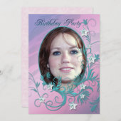Fotokarte Geburtstagsfeier Einladung (Vorne/Hinten)