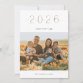 Fotokarte Golden 2024 Neujahr Feiertagskarte (Vorderseite)