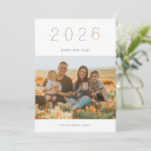 Fotokarte Golden 2024 Neujahr Feiertagskarte (Stehend Vorderseite)