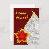 Fotokarte "Happy Diwali": helles Fenster (Vorne/Hinten)