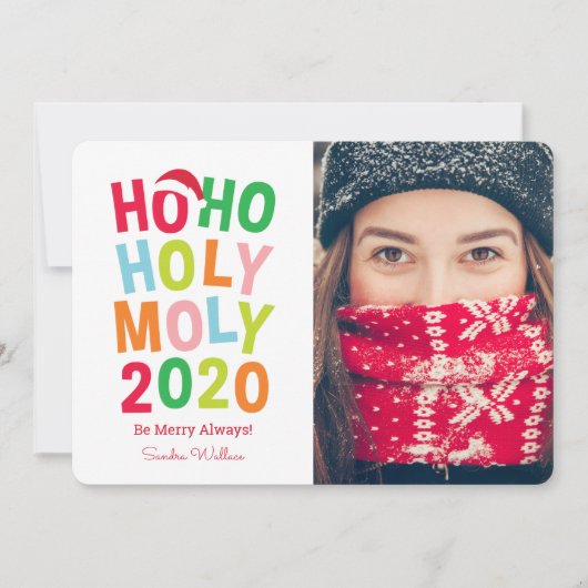 Fotokarte "Heiliger Moly 2020" Feiertagskarte (Vorderseite)