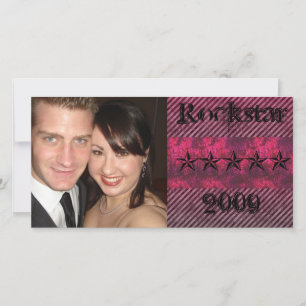 Fotokarte in Rosa Grunge