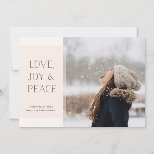 Fotokarte mit Handzeichen Feiertagskarte (Vorderseite)