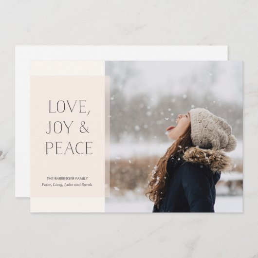 Fotokarte mit Handzeichen Feiertagskarte (Vorne/Hinten)