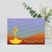 Fotokarte mit Happy Diwali (Stehend Vorderseite)