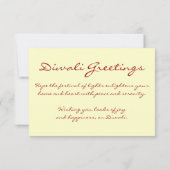 Fotokarte mit Happy Diwali (Rückseite)