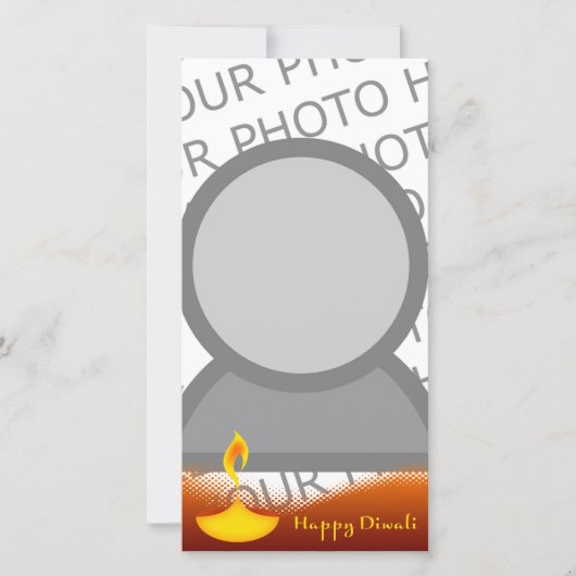 Fotokarte mit Happy Diwali (Vorderseite)