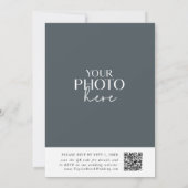 Fotokarte mit QR-Code für Vellum Wedding Invites Einladung (Rückseite)