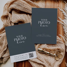 Fotokarte mit QR-Code für Vellum Wedding Invites Einladung