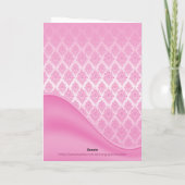 Fotokarte mit rosa Gradient Damaskus Karte (Rückseite)
