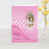 Fotokarte mit rosa Gradient Damaskus Karte (Gelbe Blume)