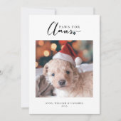 Fotokarte "Paws for Claus" für den Urlaub im Haust (Vorderseite)