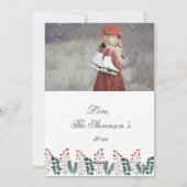 Fotokarte personalisieren glückliche Feiertage Skr Feiertagskarte (Rückseite)