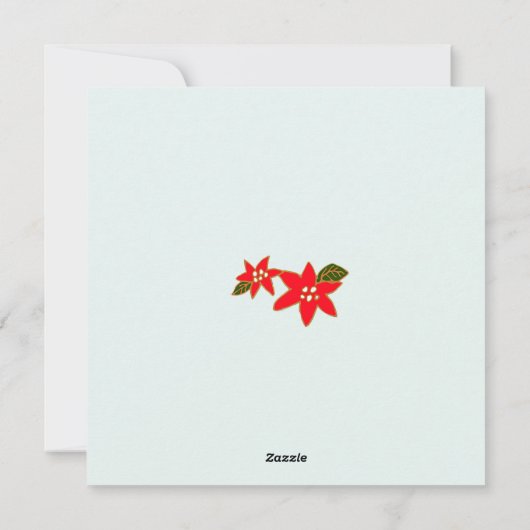 Fotokarte Rote Poinsettias Feiertagskarte (Rückseite)