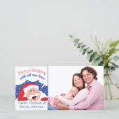 Fotokarte Santa sagt.. Feiertagskarte (Stehend Vorderseite)