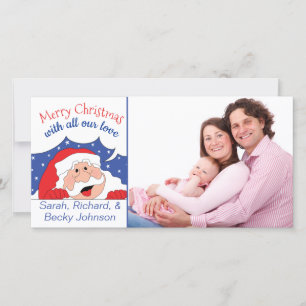 Fotokarte Santa sagt... Feiertagskarte