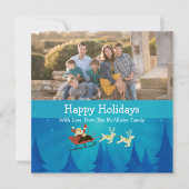 Fotokarte Santa Winter Szene Feiertagskarte (Vorderseite)