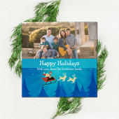 Fotokarte Santa Winter Szene Feiertagskarte