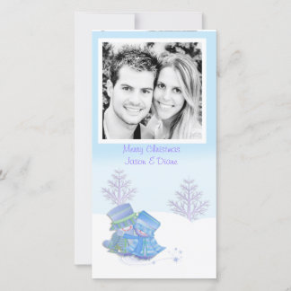 Fotokarte Snow Couple Feiertagskarte