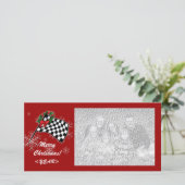 Fotokarte - Weihnachten im Racing Flag (Stehend Vorderseite)