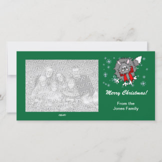 Fotokarte - Weihnachts-Crazy-Katze Feiertagskarte