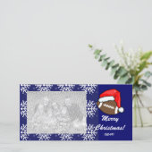 Fotokarte - Weihnachtsfußball Feiertagskarte (Stehend Vorderseite)