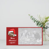 Fotokarte - Weihnachtsfußball Feiertagskarte (Stehend Vorderseite)