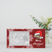 Fotokarte - Weihnachtsfußball Feiertagskarte (Stehend Vorderseite)