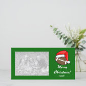 Fotokarte - Weihnachtsfußball Feiertagskarte (Stehend Vorderseite)