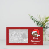 Fotokarte - Weihnachtsfußball Feiertagskarte (Stehend Vorderseite)