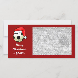 Fotokarte - Weihnachtssoccerball Feiertagskarte