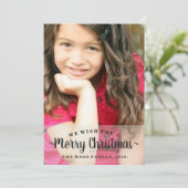 Fotokarte - Wir wünschen Ihnen frohe Weihnachten (Stehend Vorderseite)