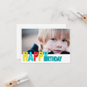 Fotokarte zum Geburtstag Karte (Vorderseite/Rückseite Beispiel)