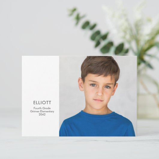 Fotokarte zum Schuljahr (Stehend Vorderseite)